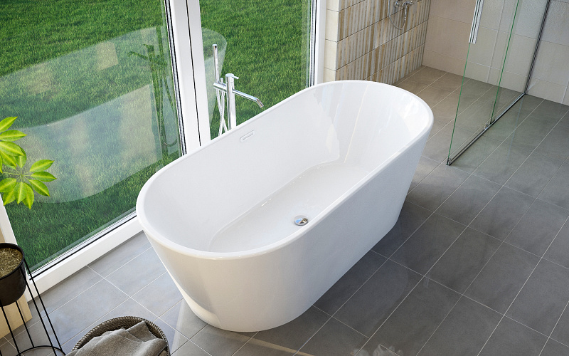 OCEANO Akril szabadonálló fürdőkád 170x80cm